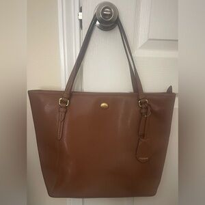 Coach Tan Leather Tote Bag